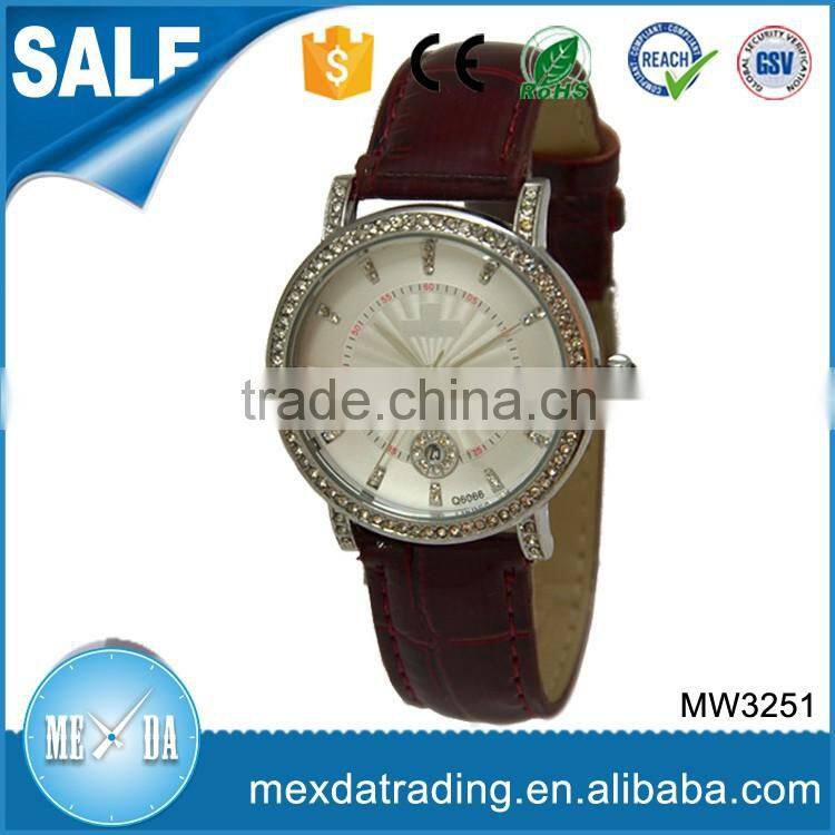 Hight quality fashiondesign diamond alloy case quartz women watch