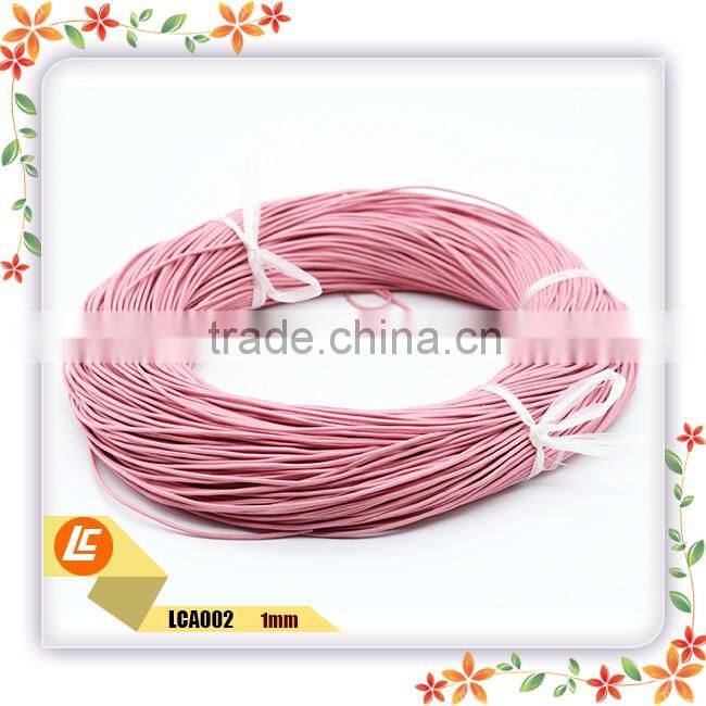 2mm round natural cowhide leather cord 100m
