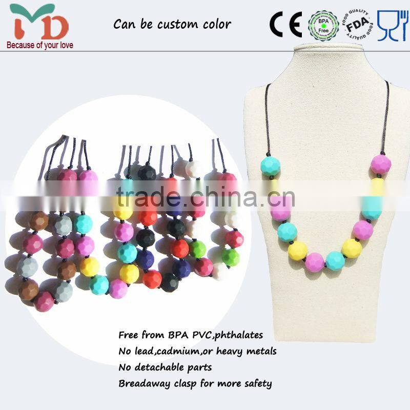 Silicone Teething Necklace with Safe Clasp