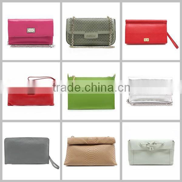 Guangzhou OEM factory lady clutch handbag, women leather crossbody clutch, custom real leather clutch for women with your logo