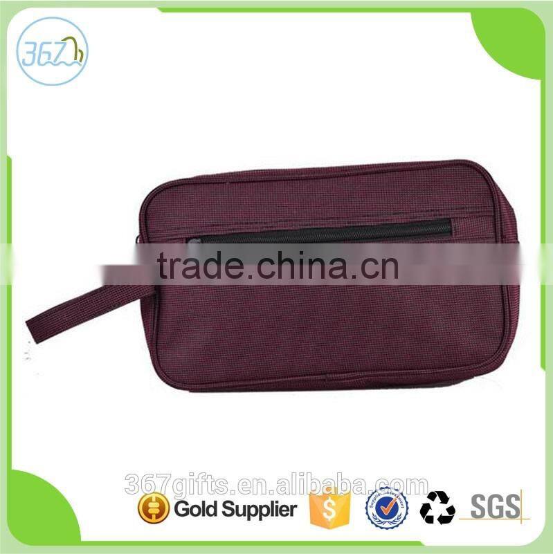 2016 Hangbag Ladies Ripstop Plain Pouch Travel Cosmetic Bag with Handle