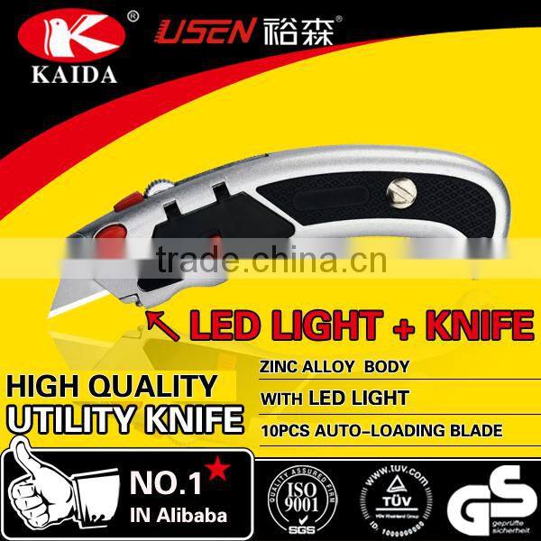 6 PCS Auto Loading Trapezoid blade Zinc alloy utility cutter knife