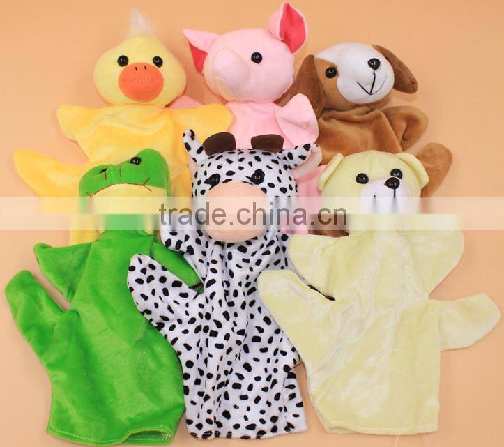 Wholesale hand puppet / soft plush panda hand puppet / Animal Shaped Plush Hand Puppet