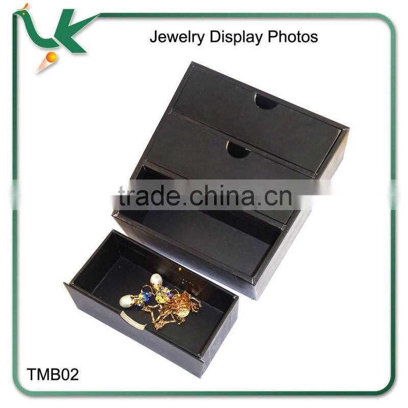 Trapeoid Shaped Three-layer Special Paper Covering Cardboard Jewelry Box