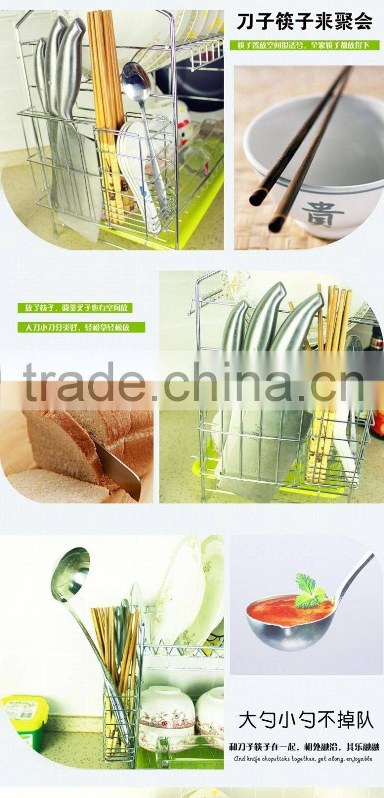 Latest RG628 2 tiers stainless steel Decorative dish rack
