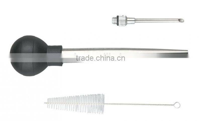 Stainless steel marinade injector 4 oz flavor injector meat injector
