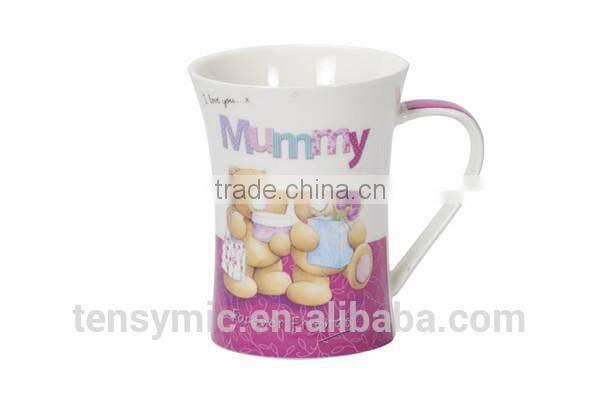 New design fine porcelain personalized porcelain gift mug