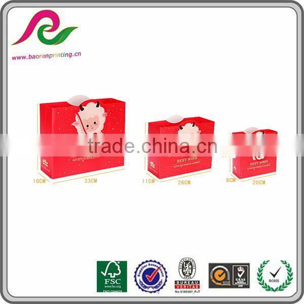 low cost christmas decoration gift bag paper bag packaging