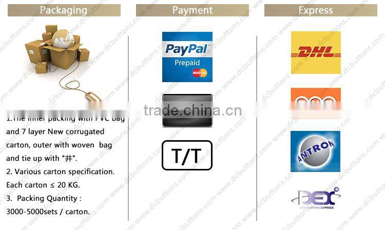 Fashion custom metal button sanps for leather