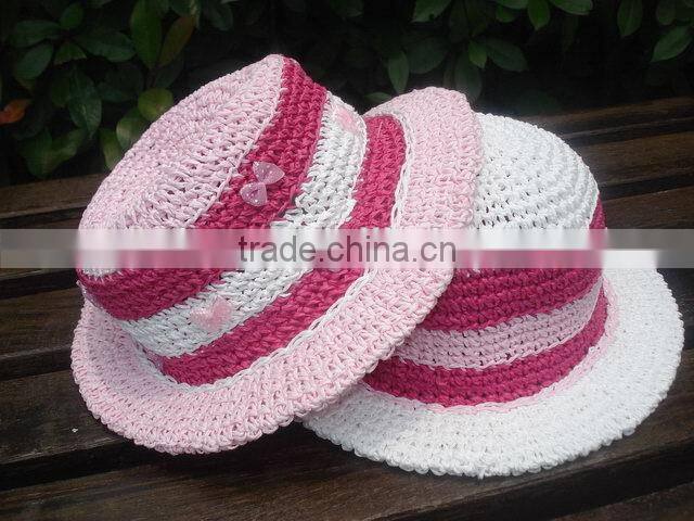 Professional manufacturer best quality wheat straw hats for kids