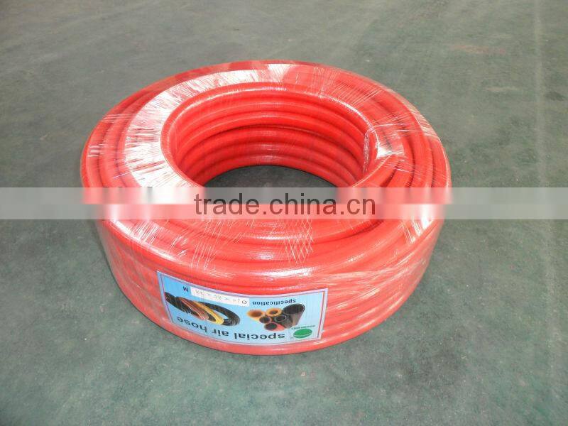 pvc welding hose , gas cutting hose,bule and red color ,high preuusre hose for gas and air