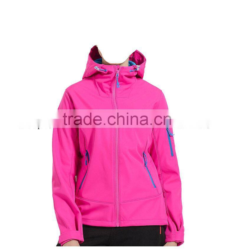 Hot sale customized wholesale softshell jacket woman factory lady's sports apparel