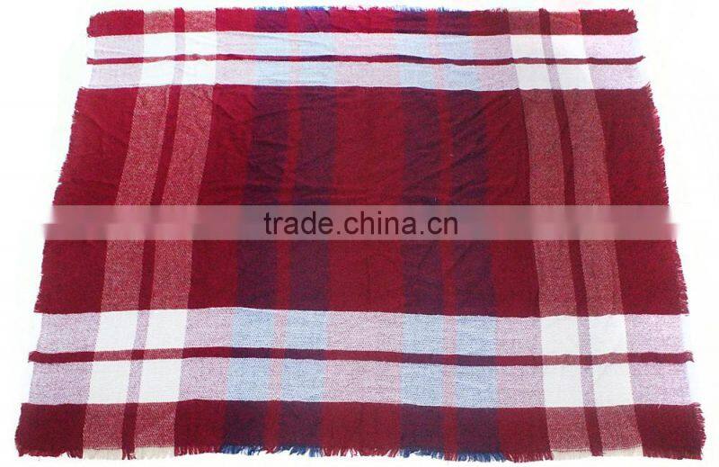 woven oversize tartan blanket custom scarf no minimum
