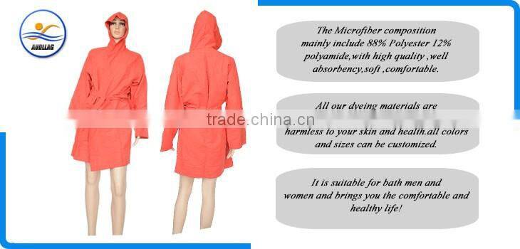 Factory direct red ladies/womens luxury microfiber robes,fashion spa bathrobe,funky bathrobes