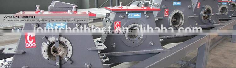 Single hook shot blasting equipment