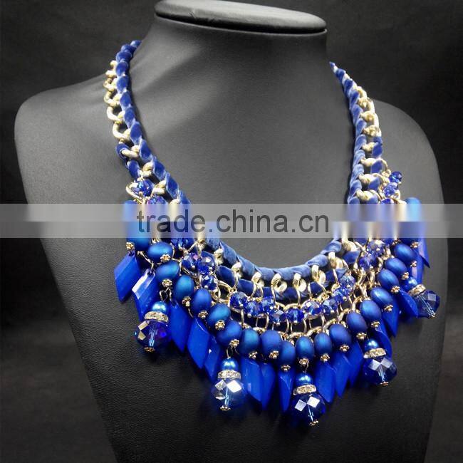 Luxury Crystal Party Necklace Vintage Jewelry Water Drop Collar Necklace New Design 2015