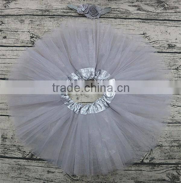 grey tutu for baby cheap puffy pettiskirt tutu