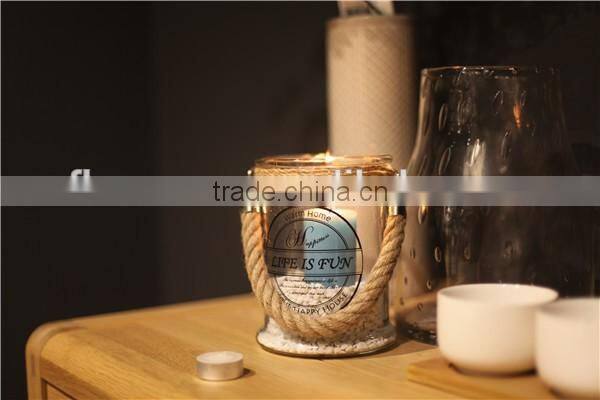 flowersea hot selling decor home colorful large candle holder glass jar