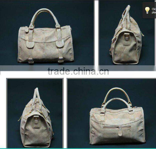 Fashion bag made of natural cork leather