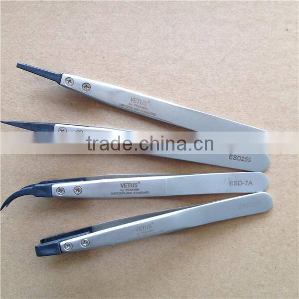 cleanroom Acid resistant ESD stainless steel tweezers