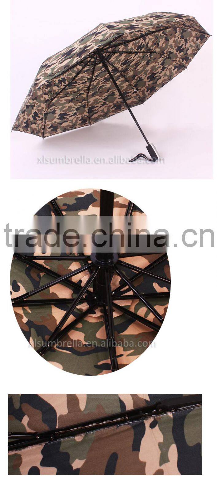 3 fold military camouflage automatic umbrella