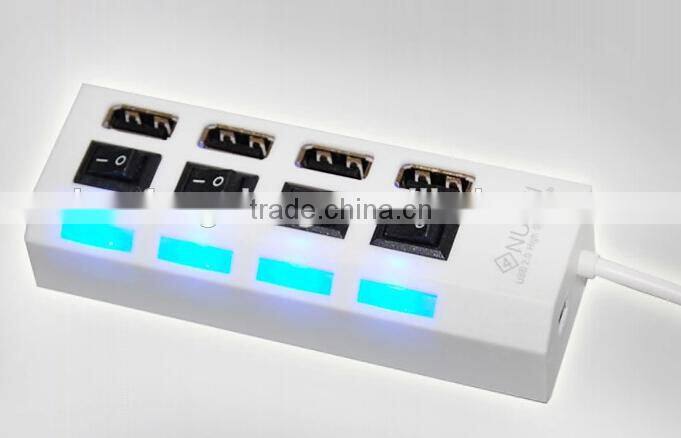 wholesale 4 port usb hub with led light