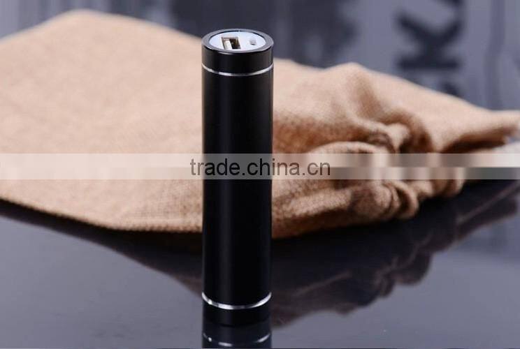 2016 factory price cylinder shape power bank,portable power bank with LED light