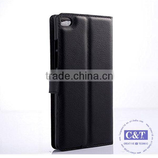 C&T Fashion Card Slot Magnetic PU Leather Flip Case Cover For Huawei Ascend P8