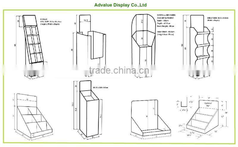 New Durable Contemporary Cardboard Sign Stand Displays