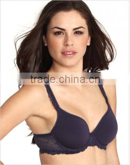 2014 new arrival ladies underwear padded lace bra