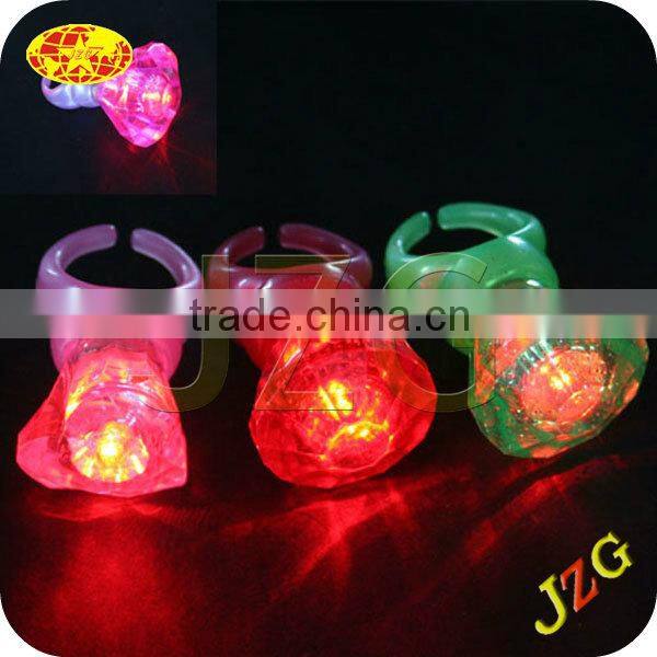 13years factory supply finger ring flashing led light party decor cheap promotional gift plastic led light finger ring