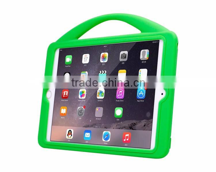 2016 New China wholesale Sun Flower Cute Kids proof Shock Absorber Silicone Tablet Bumper Case Cover with Stand / Handle