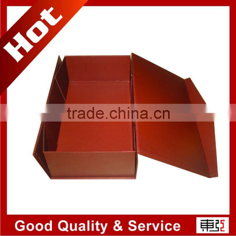 Brown Foldable Gift Paper Boxes with Magnetic Lid