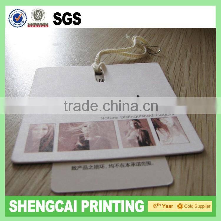 Cheap price custom printed paper clothing hang tag