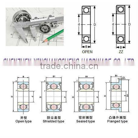MF681X-ZZ deep groove ball bearing flanged bearing