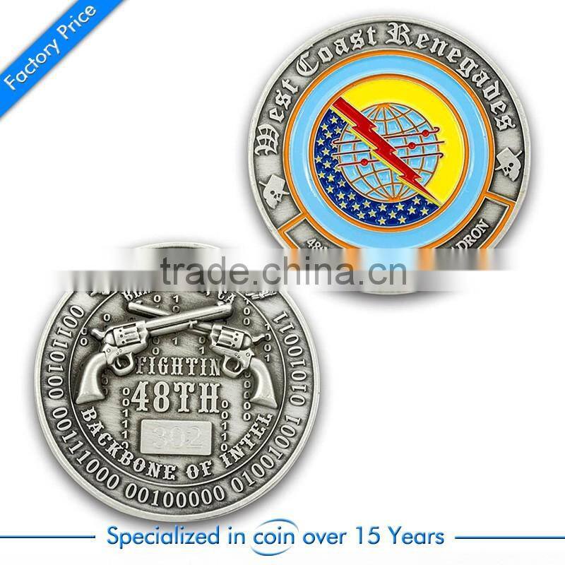 2016 high quality enamel souvenir coin with custom logo