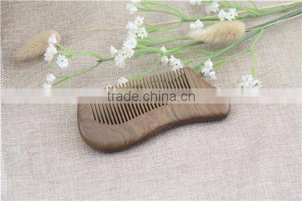 Fancy shape fish design wooden japanese comb