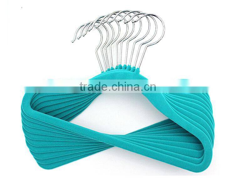 Candy Color Cute Velvet Flocked Clothes Coats Hanger for Kids, Baby