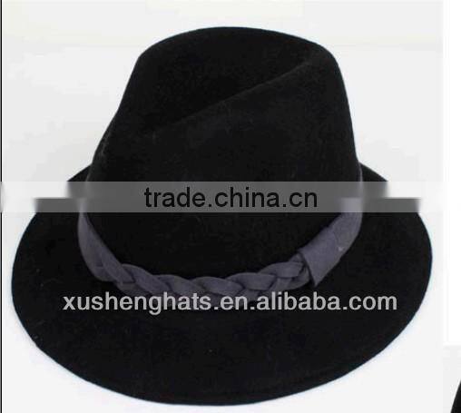 wholesale wool felt wide brim fedora hats for men
