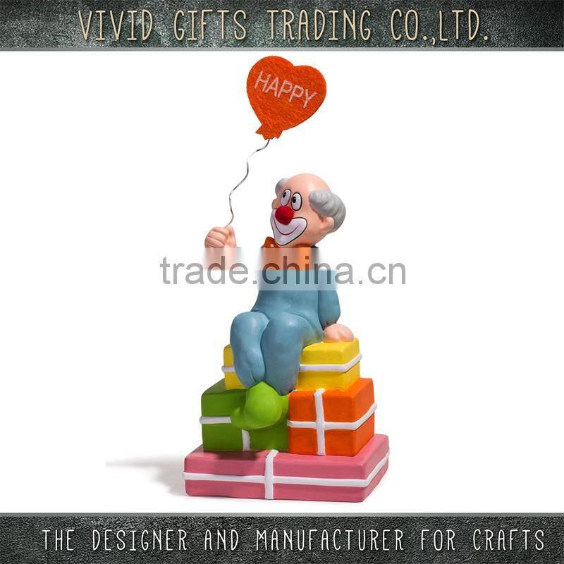 2016 the newest Ceramic clown party supply with gifts and cake