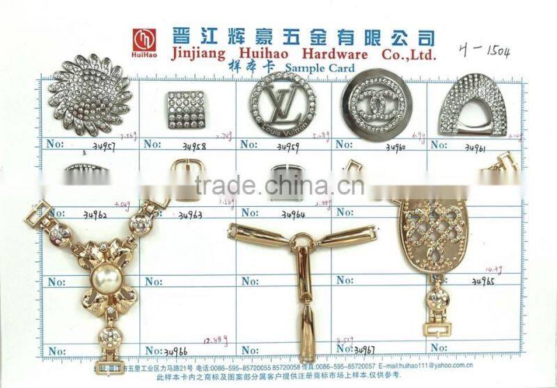 Gold plating metal sandal shoe chain part decoration HB053