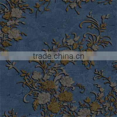 Newly designed commercial deep embossed wallpaper from china wholesale