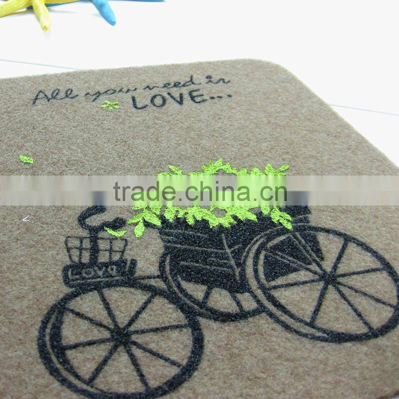 dust remove door mat anti slip printing embroidered rugs