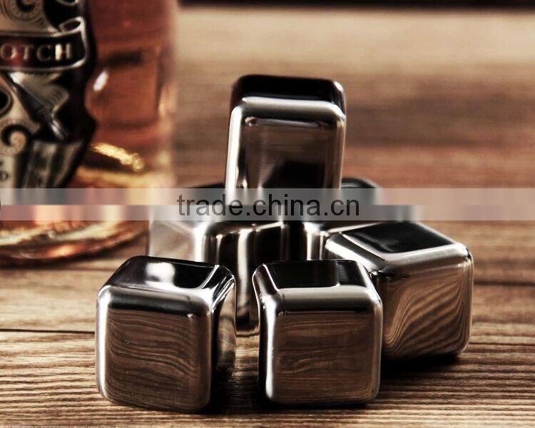 Hot sell Stainless Steel Reusable Ice Cubes with Tongs