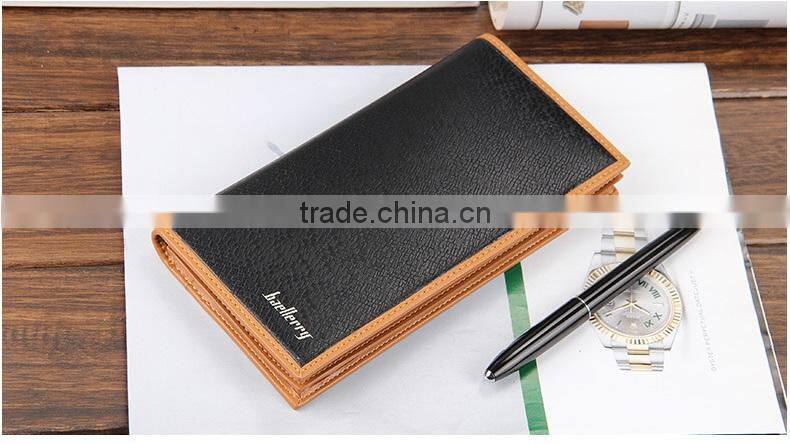 Hot selling new design bifold durable leather clutch baellerry men wallet