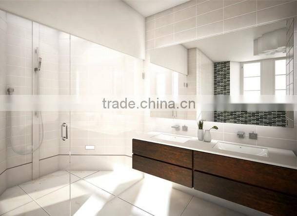 Modular European style wood rotating bathroom mirror cabinet