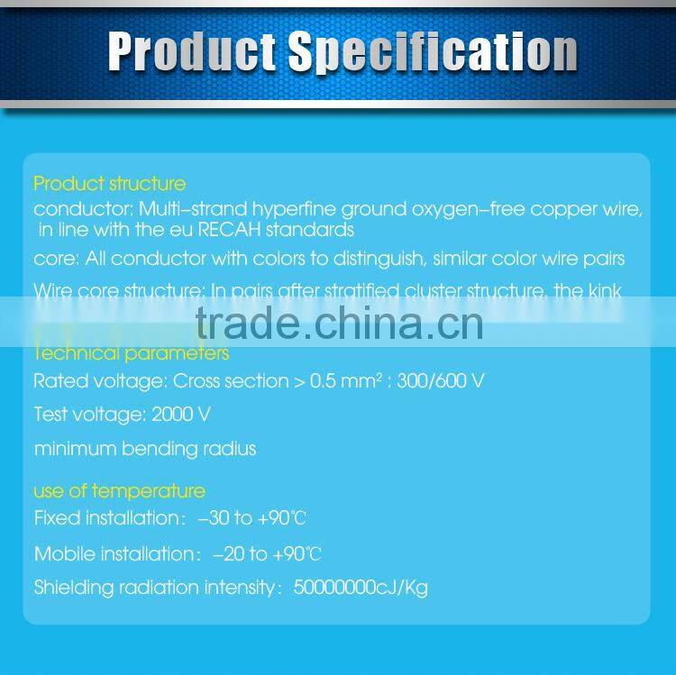 Male Head Factory Competitive Price Wholesale 12 Core Robot drag chain control cable