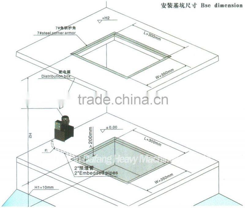 250kg Scissor Lift Platform with Electric Hydraulic Device for Sale