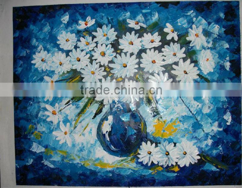 Modern Abstract Flower Decorative Oil Painting,Living room wall art paintings pictures hand-painted Knife Painting