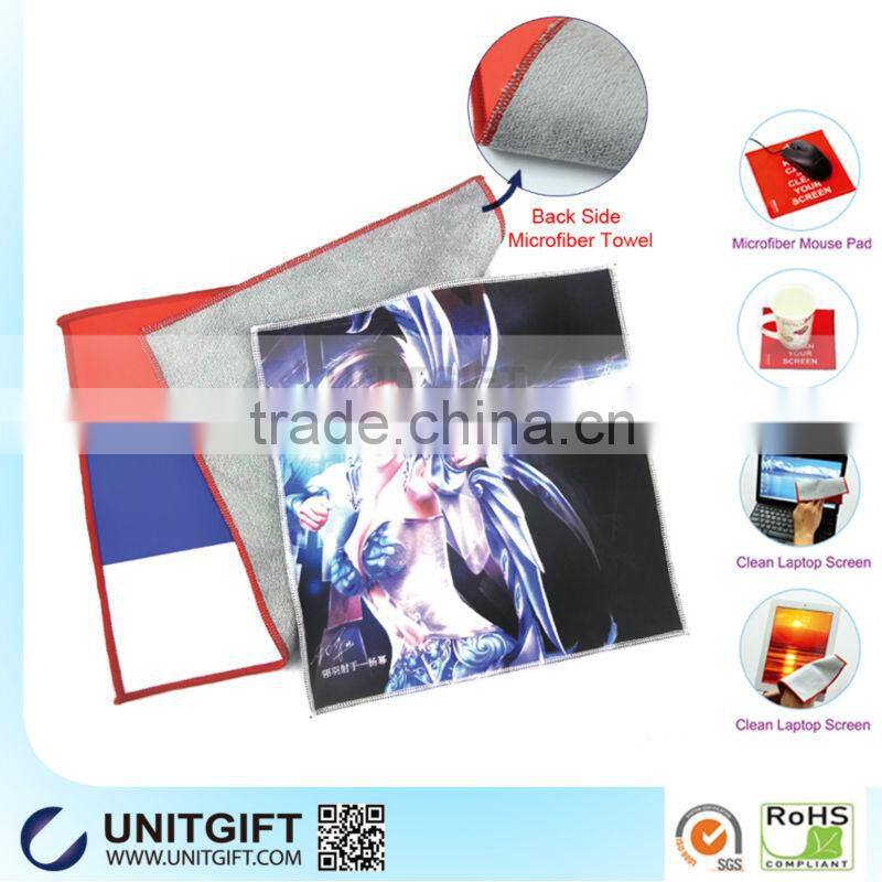 Customized size and shape microfiber optical cleaning cloth